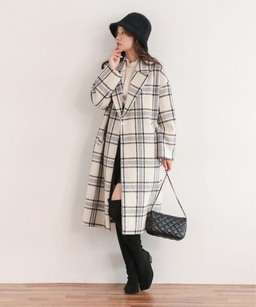 mysty woman（ミスティウーマン）の「アンゴラ風バケットハット 299731（ハット・レディース・オフホワイト/ブラック/ベージュ/ライトベージュ/ホワイト系その他/ブルー/ベージュ系その他・FREE）」の21枚目の写真