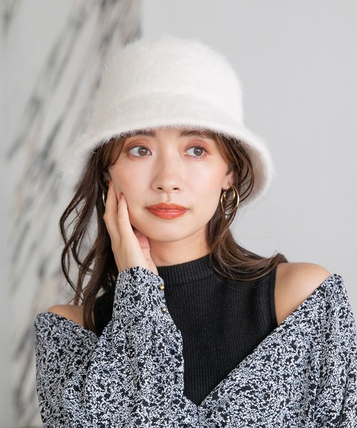 アンゴラ風バケットハット 299731（ハット）｜mysty woman（ミスティ