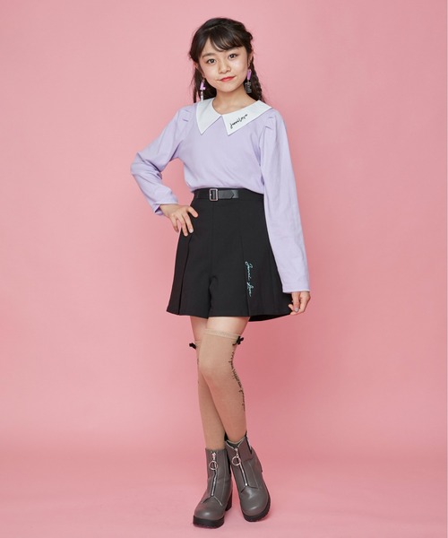 JENNI(ジェニィ)の「ベロアリボンニーハイソックス(ソックス/靴下・キッズ・ネイビー/ベージュ/ブラック・22-24cm/19-21cm)」の10枚目の写真