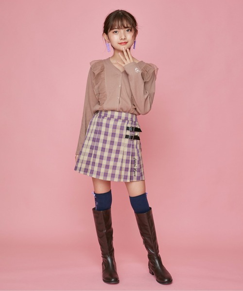JENNI(ジェニィ)の「ベロアリボンニーハイソックス(ソックス/靴下・キッズ・ネイビー/ベージュ/ブラック・22-24cm/19-21cm)」の4枚目の写真