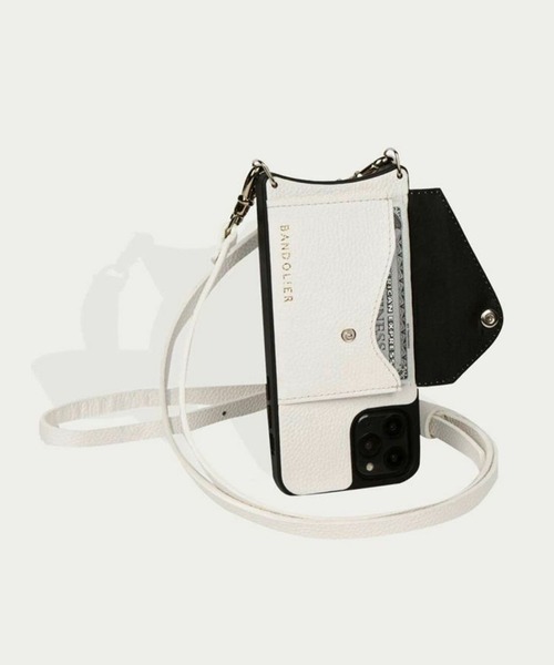 BANDOLIER（バンドリヤー）の「【BANDOLIER】DONNA SIDE SLOT ドナサイドスロットシリーズ　iPhone13/13Pro/14Pro/15/15Pro対応（スマホケース/カバー・レディース・ホワイト/ブラウン・iPhone 13/iPhone 13 Pro/iPhone 15 Pro/iPhone 15/iPhone 14 Pro）」の9枚目の写真