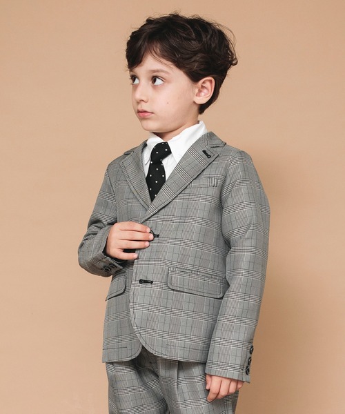 BRANSHES（ブランシェス）の「【キメ服】フォーマルジャケット（テーラードジャケット・キッズ・ネイビー/グレー・120/110/130）」の3枚目の写真