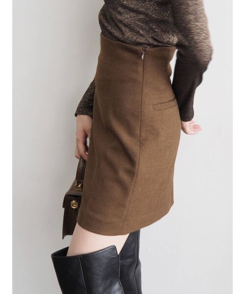 EVRIS（エヴリス）の「ハイウエストミニスカート【セットアップ着用可能】（スカート・レディース・ブラック/ベージュ/ブラウン・SMALL/MEDIUM）」の3枚目の写真