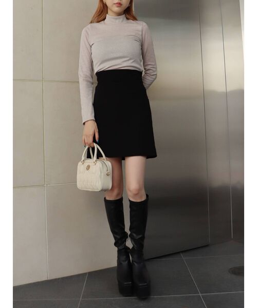 EVRIS（エヴリス）の「ハイウエストミニスカート【セットアップ着用可能】（スカート・レディース・ブラック/ベージュ/ブラウン・SMALL/MEDIUM）」の15枚目の写真