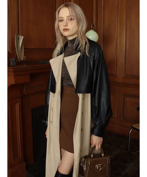 EVRIS（エヴリス）の「ハイウエストミニスカート【セットアップ着用可能】（スカート・レディース・ブラック/ベージュ/ブラウン・SMALL/MEDIUM）」の22枚目の写真