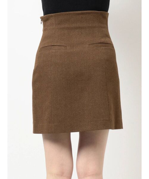 EVRIS（エヴリス）の「ハイウエストミニスカート【セットアップ着用可能】（スカート・レディース・ブラック/ベージュ/ブラウン・SMALL/MEDIUM）」の8枚目の写真