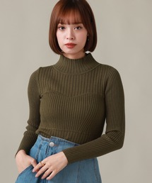 ビスチェ風リブニット