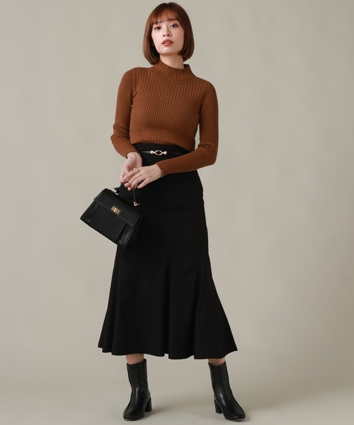 Cheek（チーク）の「ビスチェ風リブニット（ニット/セーター・レディース・ブラウン/カーキ/グレー/チャコールグレー・MEDIUM）」の16枚目の写真