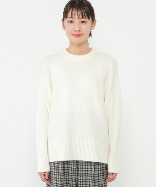 LBC（エルビーシー）の「【洗える】アンゴラ混クルーニット（ニット/セーター・レディース・ベージュ/グリーン/ホワイト・M/L）」の8枚目の写真