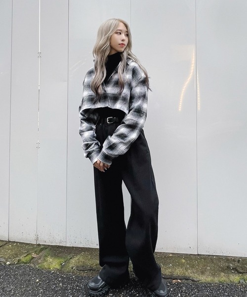 yoo 【美品】PPFM チェックシャツと黒シャツ ダブルジップ セール】【WEB限定】SHIPS: MADE IN JAPAN ワンポイント ロゴ