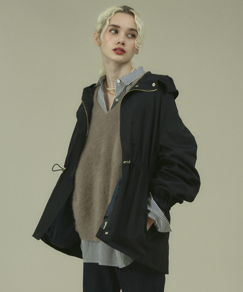 Rouge vif(ルージュヴィフ)の「ポリツィルブルゾン(ブルゾン・レディース・ネイビー/キャメル・フリー)」の5枚目の写真