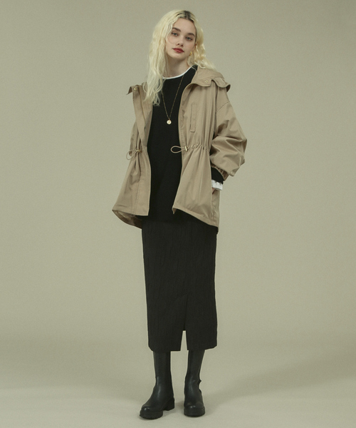 Rouge vif(ルージュヴィフ)の「ポリツィルブルゾン(ブルゾン・レディース・ネイビー/キャメル・フリー)」の6枚目の写真