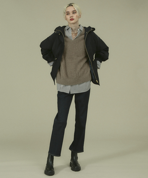 Rouge vif(ルージュヴィフ)の「ポリツィルブルゾン(ブルゾン・レディース・ネイビー/キャメル・フリー)」の7枚目の写真