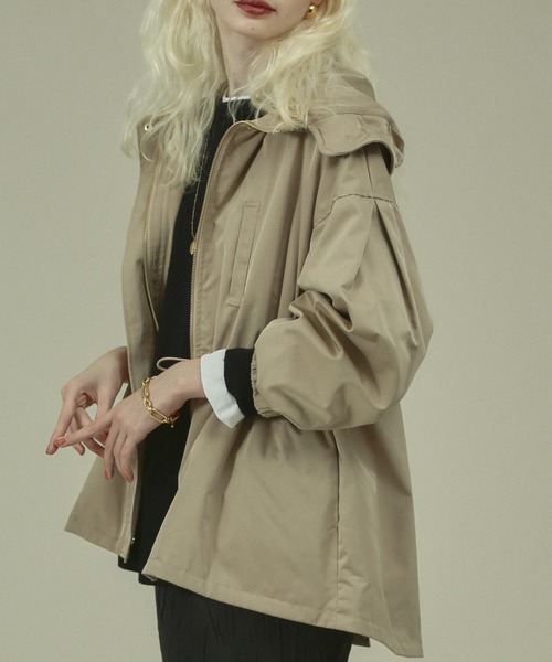 Rouge vif(ルージュヴィフ)の「ポリツィルブルゾン(ブルゾン・レディース・ネイビー/キャメル・フリー)」の2枚目の写真