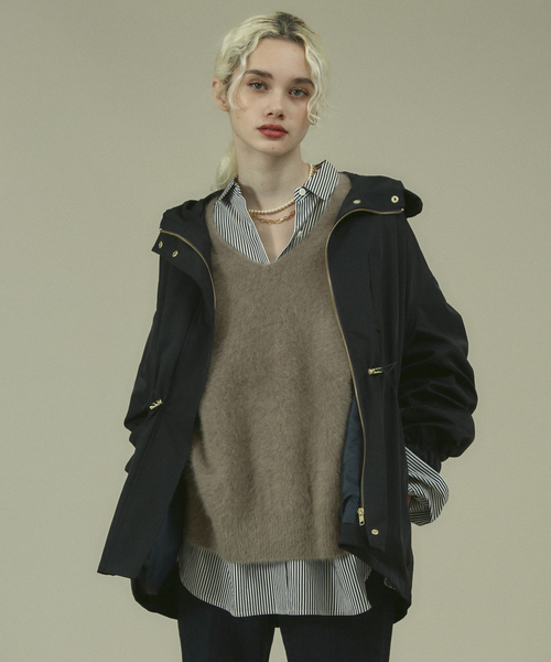 Rouge vif(ルージュヴィフ)の「ポリツィルブルゾン(ブルゾン・レディース・ネイビー/キャメル・フリー)」の21枚目の写真