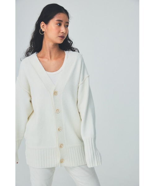 THEATRE PRODUCTS(シアタープロダクツ)の「ロングカーディガン(カーディガン/ボレロ・レディース・ブラック/ホワイト/ブラウン・FREE)」の2枚目の写真