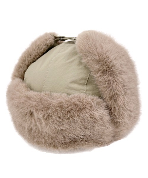 polcadot（ポルカドット）の「ナイロン フライトキャップ（キャップ・レディース・カーキ/ベージュ/ブラック・FREE）」の4枚目の写真