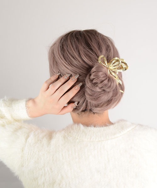 Mayree(メイリー)の「【float】リボン パール ヘアクリップ バンスクリップ(バレッタ/ヘアクリップ・レディース・シルバー/ゴールド・FREE)」の15枚目の写真