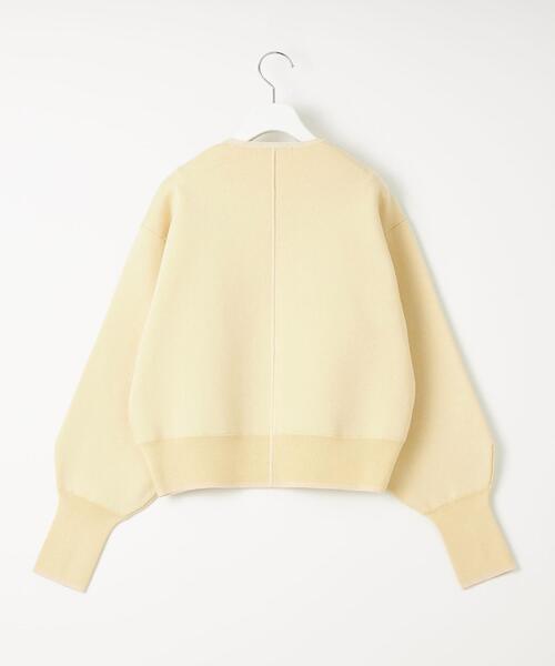 EMMEL REFINESスウェットライク バイカラー ニット プルオーバー EMMEL