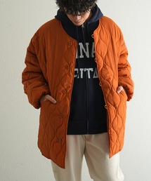 CIAOPANIC TYPY | □リバーシブル中綿ノーカラーキルティングミリタリーブルゾン(ミリタリージャケット)