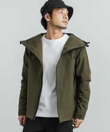 防風 撥水 3層ストレッチマウンテンパーカー フード付きジャケット