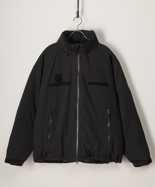 SlashDate（スラッシュデイト）の「レベル7タイプ中綿スタンドジャケット/ミリタリージャケット/ビッグシルエット（ミリタリージャケット・メンズ・ブラック/カーキ・M/L）」の2枚目の写真