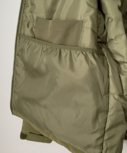 SlashDate（スラッシュデイト）の「レベル7タイプ中綿スタンドジャケット/ミリタリージャケット/ビッグシルエット（ミリタリージャケット・メンズ・ブラック/カーキ・M/L）」の7枚目の写真