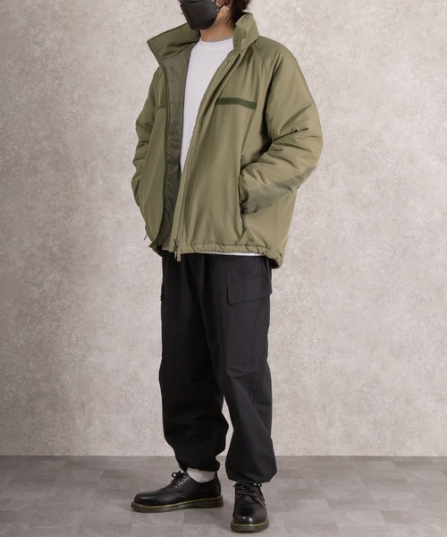 SlashDate（スラッシュデイト）の「レベル7タイプ中綿スタンドジャケット/ミリタリージャケット/ビッグシルエット（ミリタリージャケット・メンズ・ブラック/カーキ・M/L）」の20枚目の写真