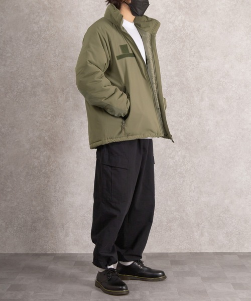 SlashDate（スラッシュデイト）の「レベル7タイプ中綿スタンドジャケット/ミリタリージャケット/ビッグシルエット（ミリタリージャケット・メンズ・ブラック/カーキ・M/L）」の19枚目の写真