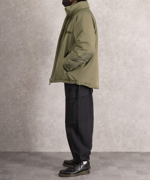 SlashDate（スラッシュデイト）の「レベル7タイプ中綿スタンドジャケット/ミリタリージャケット/ビッグシルエット（ミリタリージャケット・メンズ・ブラック/カーキ・M/L）」の18枚目の写真