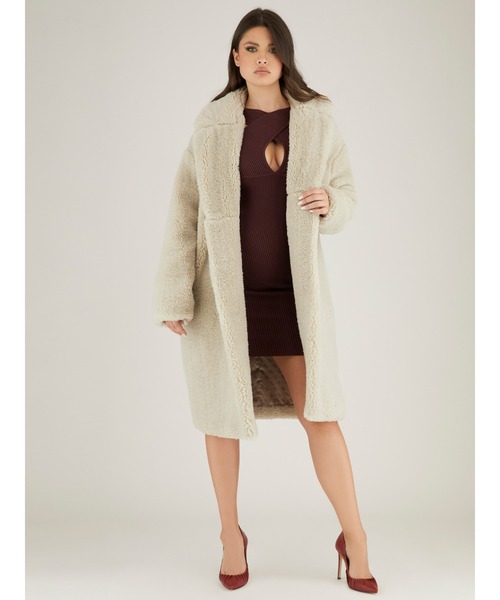 Guess（ゲス）の「Eco Alina Faux-Fur Coat（その他アウター・レディース・ベージュ・MEDIUM/X-SMALL/SMALL）」の7枚目の写真