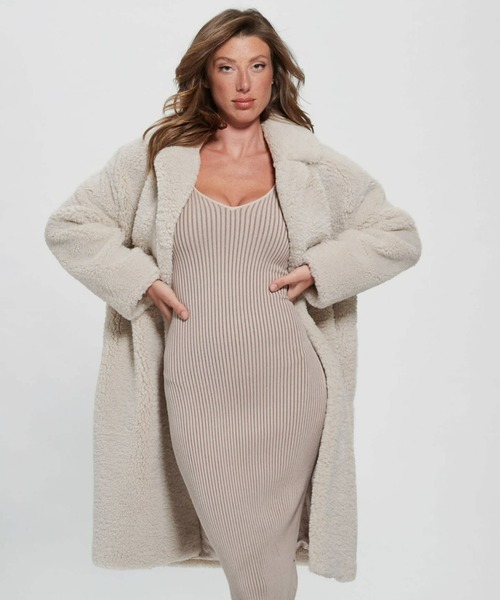 Guess（ゲス）の「Eco Alina Faux-Fur Coat（その他アウター・レディース・ベージュ・MEDIUM/X-SMALL/SMALL）」の13枚目の写真