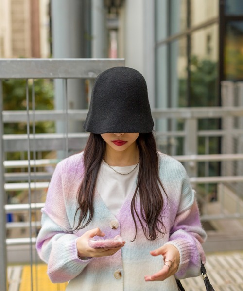 SpRay(スプレイ)の「フェルトクローシュハット(ハット・レディース・ブラック/ベージュ/モカ・FREE)」の7枚目の写真