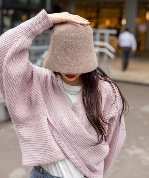 SpRay(スプレイ)の「フェルトクローシュハット(ハット・レディース・ブラック/ベージュ/モカ・FREE)」の12枚目の写真