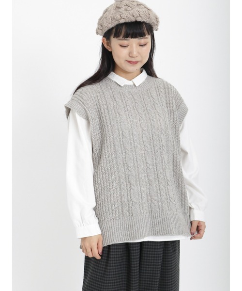 Samansa Mos2（サマンサ モスモス）の「柄アソート比翼シャツ（シャツ/ブラウス・レディース・ブルー/ブラック/オフホワイト/グリーン・ﾌﾘ-）」の17枚目の写真