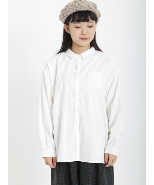 Samansa Mos2（サマンサ モスモス）の「柄アソート比翼シャツ（シャツ/ブラウス・レディース・ブルー/ブラック/オフホワイト/グリーン・ﾌﾘ-）」の18枚目の写真