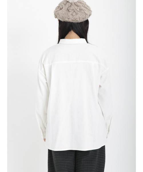 Samansa Mos2（サマンサ モスモス）の「柄アソート比翼シャツ（シャツ/ブラウス・レディース・ブルー/ブラック/オフホワイト/グリーン・ﾌﾘ-）」の20枚目の写真