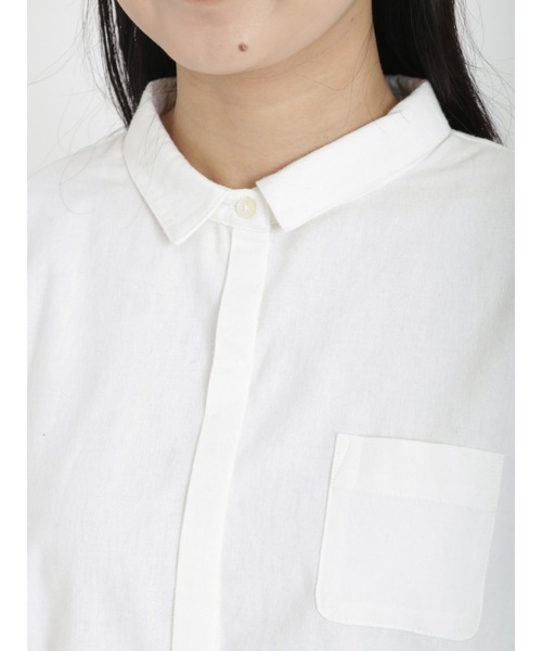 Samansa Mos2（サマンサ モスモス）の「柄アソート比翼シャツ（シャツ/ブラウス・レディース・ブルー/ブラック/オフホワイト/グリーン・ﾌﾘ-）」の21枚目の写真