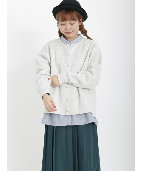 Samansa Mos2（サマンサ モスモス）の「柄アソート比翼シャツ（シャツ/ブラウス・レディース・ブルー/ブラック/オフホワイト/グリーン・ﾌﾘ-）」の12枚目の写真