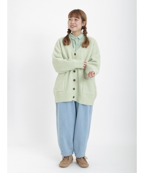 Samansa Mos2（サマンサ モスモス）の「柄アソート比翼シャツ（シャツ/ブラウス・レディース・ブルー/ブラック/オフホワイト/グリーン・ﾌﾘ-）」の6枚目の写真