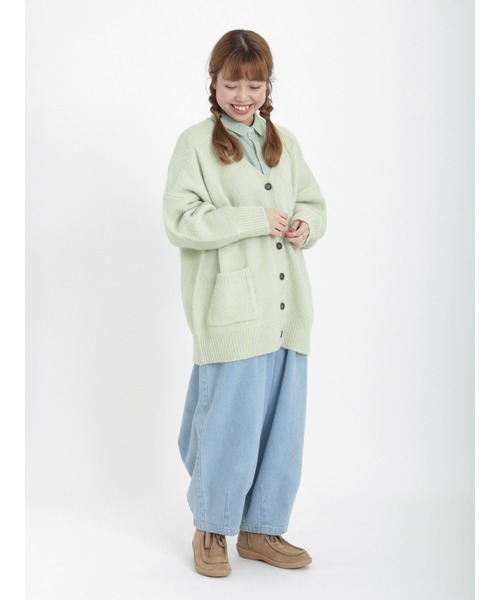 Samansa Mos2（サマンサ モスモス）の「柄アソート比翼シャツ（シャツ/ブラウス・レディース・ブルー/ブラック/オフホワイト/グリーン・ﾌﾘ-）」の7枚目の写真