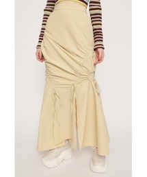 GATHER SLIM FLARE SK ギャザー スリム フレアスカート