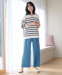 【ウエストゴム】イージケア美脚パンツ ワイド