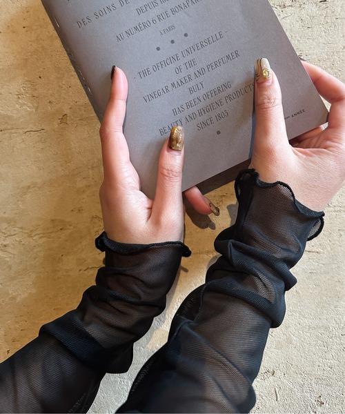 Ambre Ciel（アンブルシエル）の「シアーメローハイネックトップス／【WEB/EC限定商品】（Tシャツ/カットソー・レディース・オレンジ/ライトグリーン/ダークブラウン/ブラック/アイボリー・FREE）」の11枚目の写真