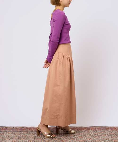 IENA LA BOUCLE AZZURRA 総針Vネックプルオーバー