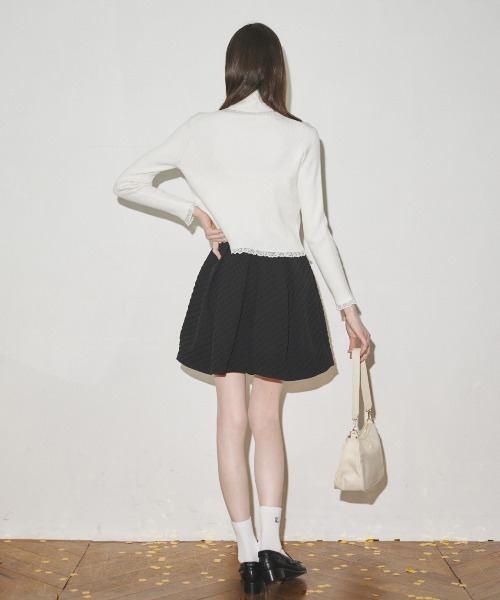 MIRO AMURETTE（ミロアミュレット）の「MIRO lace turtleneck/リブニットトップス（ニット/セーター・レディース・ホワイト・FREE）」の16枚目の写真