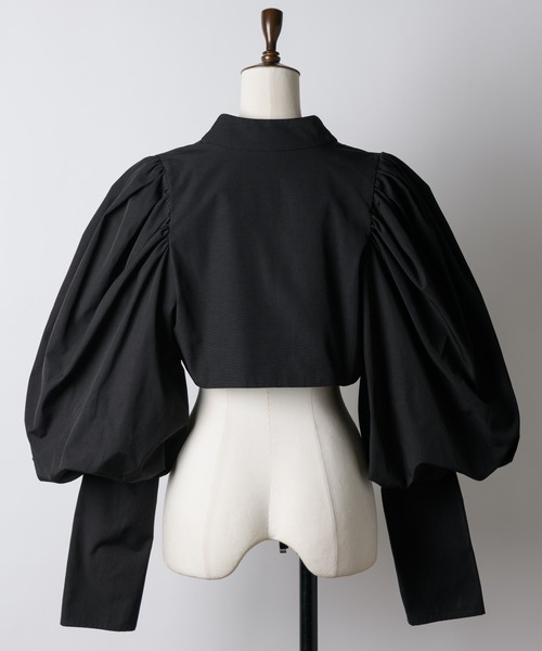 VIOLETTA（ヴィオレッタ）の「パワショルボレロジャケット（ノーカラージャケット・レディース・ブラック/モカ・FREE）」の21枚目の写真