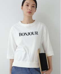 human woman | ◆ＢＯＮＪＯＵＲロゴＴシャツ(Tシャツ/カットソー)