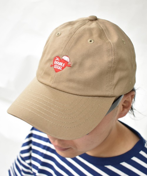DOUBLE STEAL（ダブルスティール）の「ハート刺繍 cap（キャップ・メンズ・ブラック/サンドベージュ/グレイッシュブルー・FREE）」の3枚目の写真