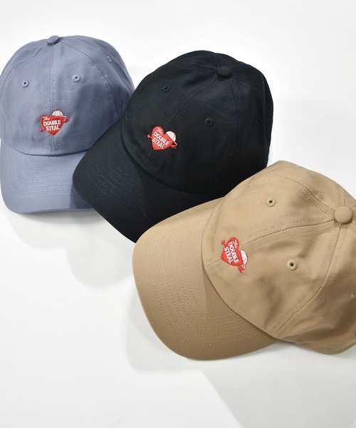 DOUBLE STEAL（ダブルスティール）の「ハート刺繍 cap（キャップ・メンズ・ブラック/サンドベージュ/グレイッシュブルー・FREE）」の4枚目の写真